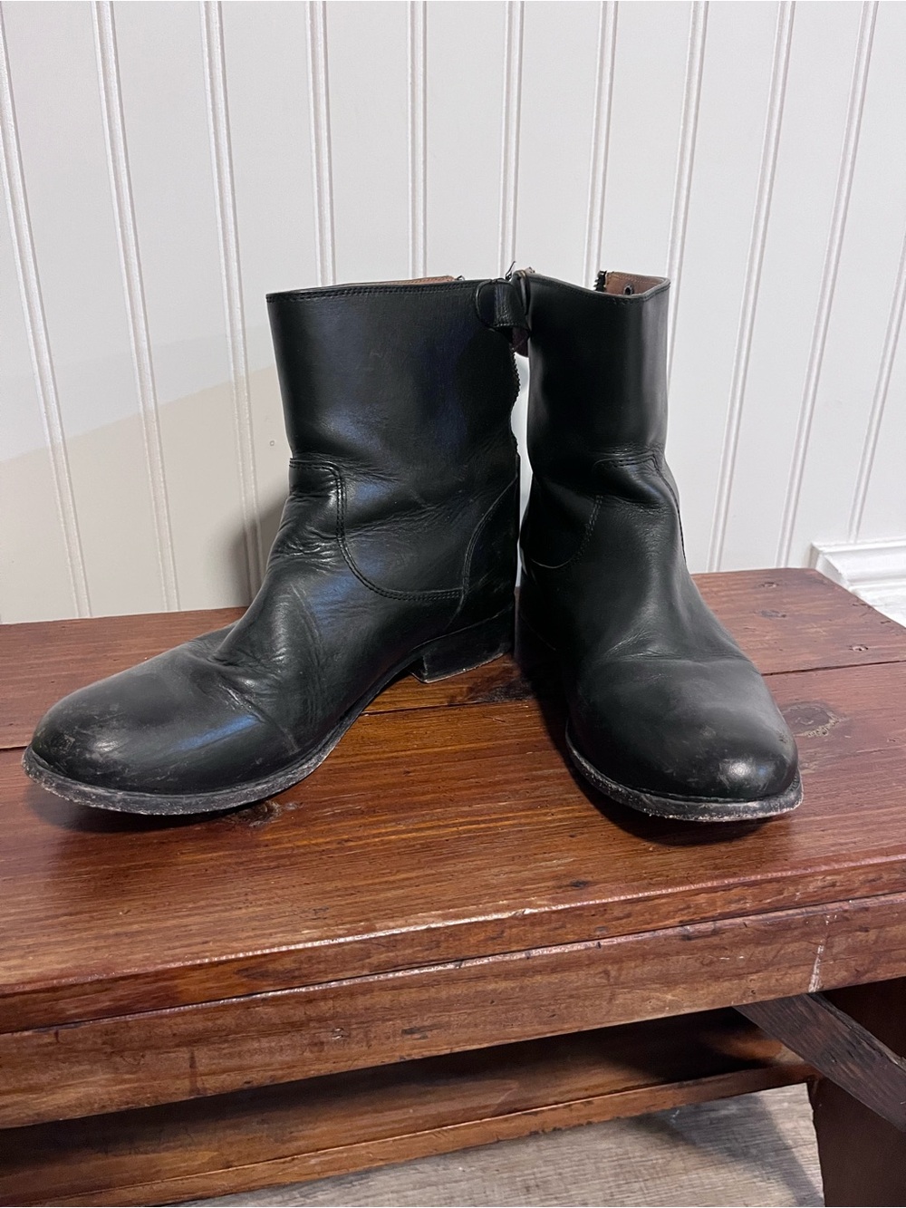 Frye Black Leather Women's Ankle Boots